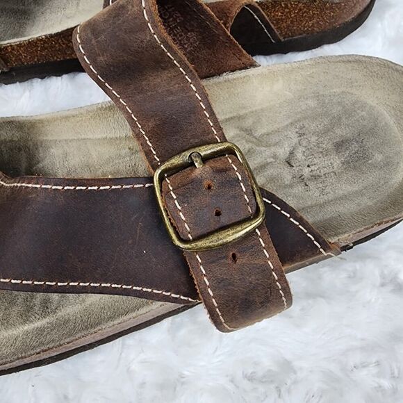 White Mountain Carly Slide On Sandals Brown Size 9 - Picture 6 of 9